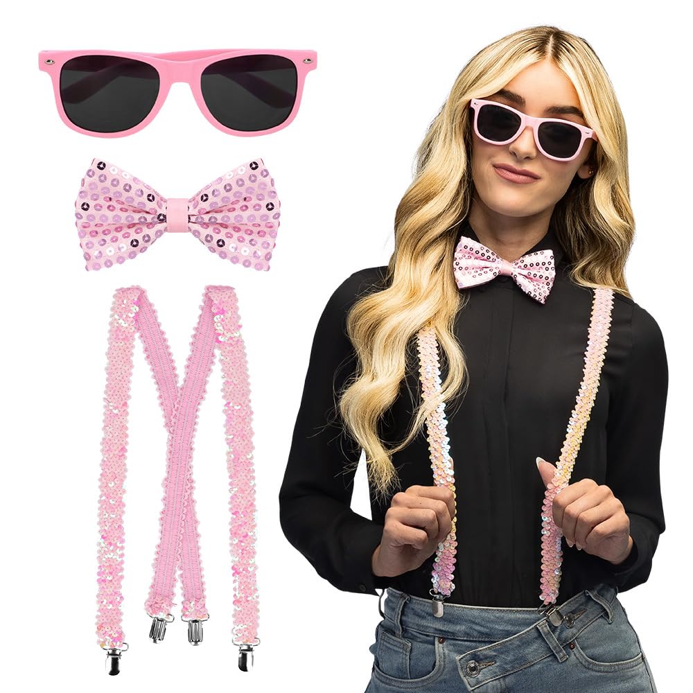 boland-party-accessoires-set-3-teilig-rosa-pailletten-brille image 1