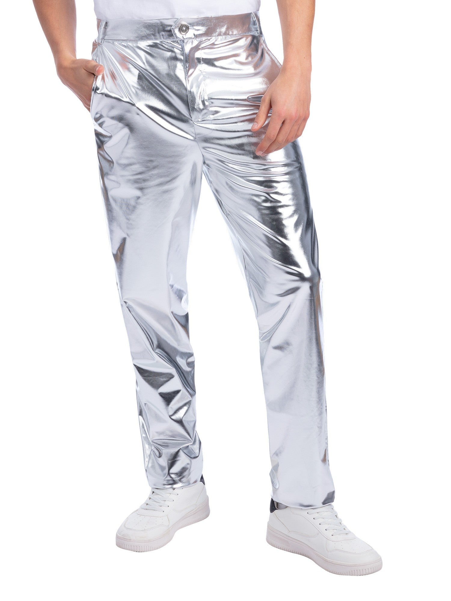 smiffys-fever-silber-hose-metallic-kost-mhose image 1