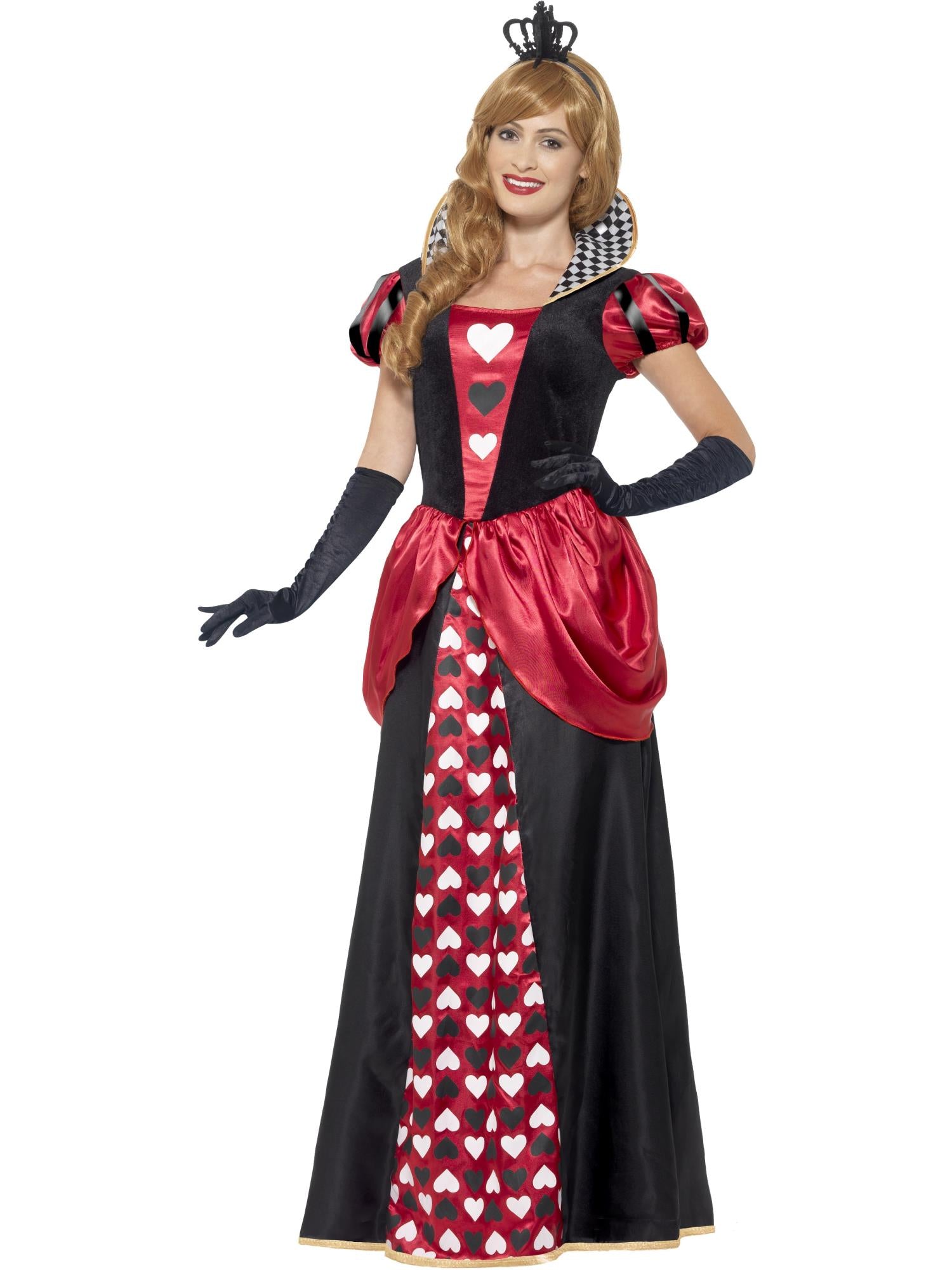 smiffys-fever-royal-red-queen-kost-m-rot-mit-krone-damen image 1