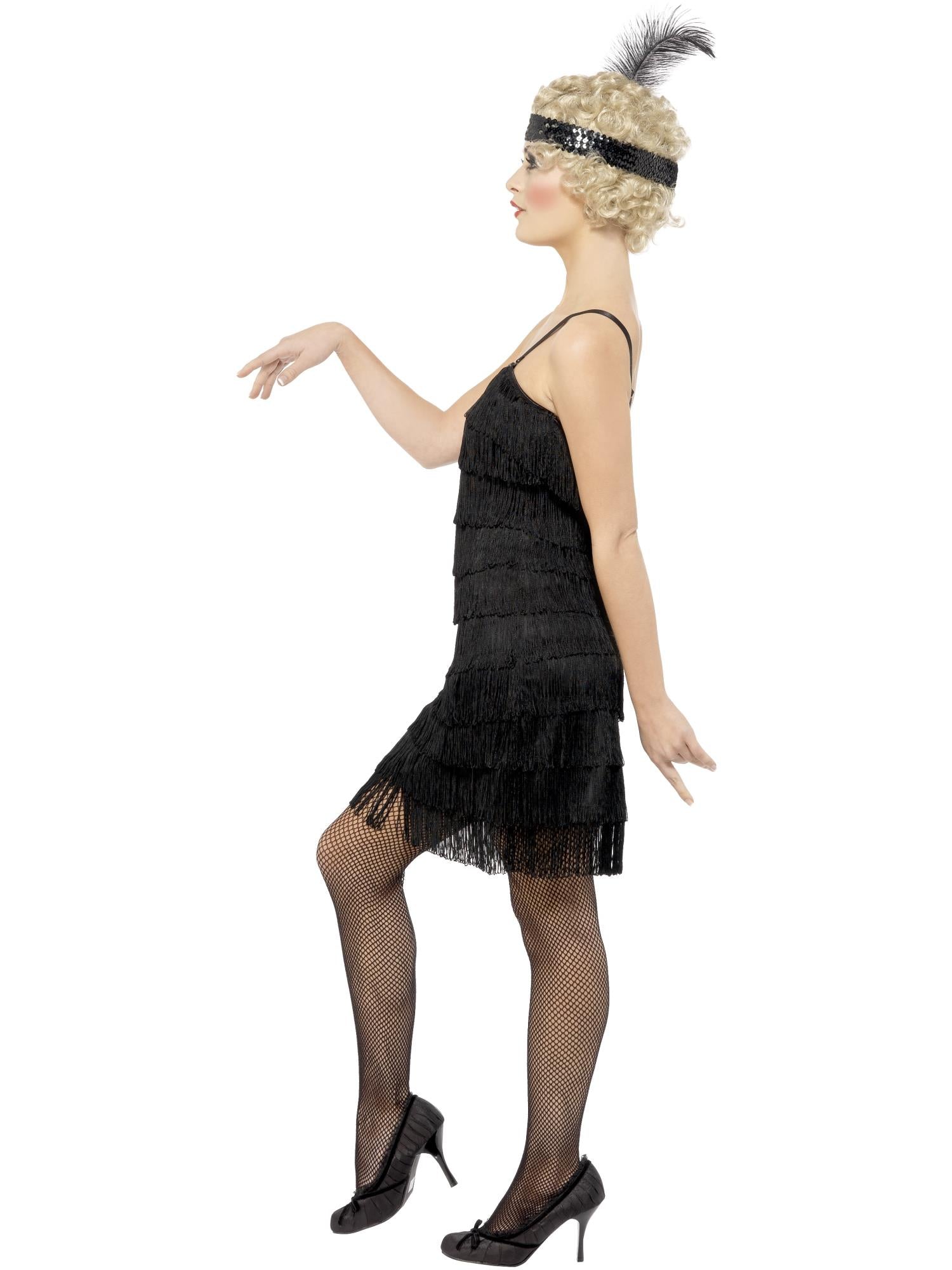 smiffys-fever-flapper-kost-m-schwarz-fransen-gr-s image 3