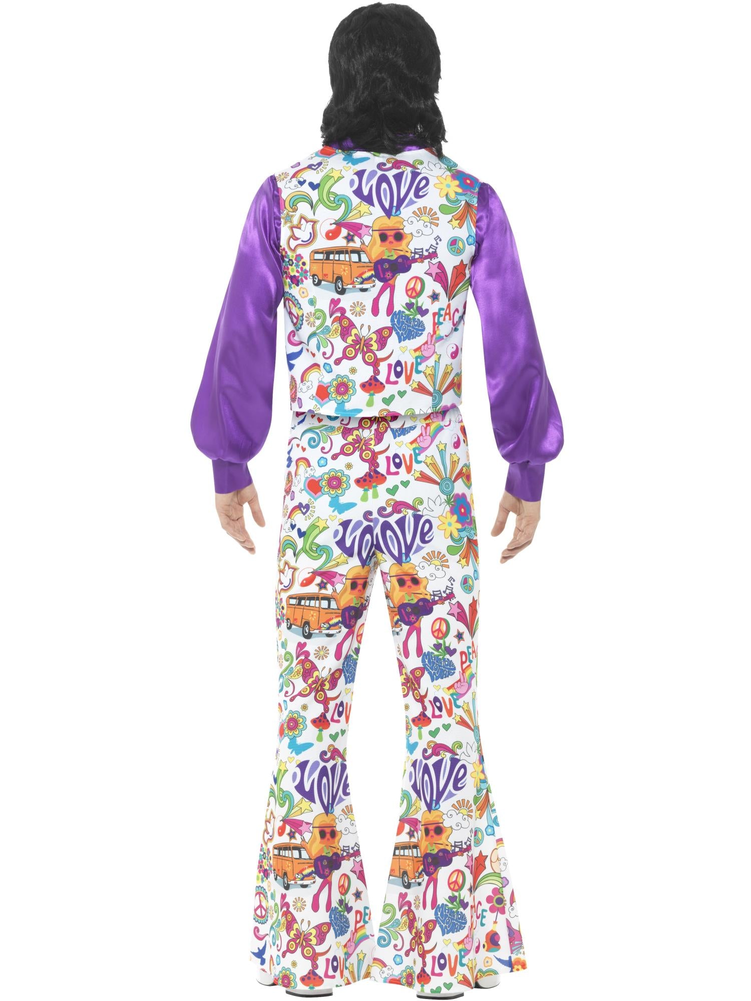 smiffys-fever-60s-groovy-hippie-kost-m-herren-bunt-3-tlg image 2
