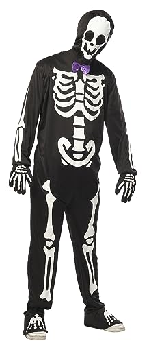rubie-s-deluxe-skelett-kost-m-herren-glow-jumpsuit-handschuhe image 6