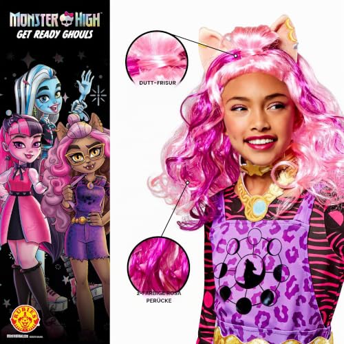 rubie-s-deluxe-clawdeen-per-cke-m-dchen-monster-high-wolfsohren image 8