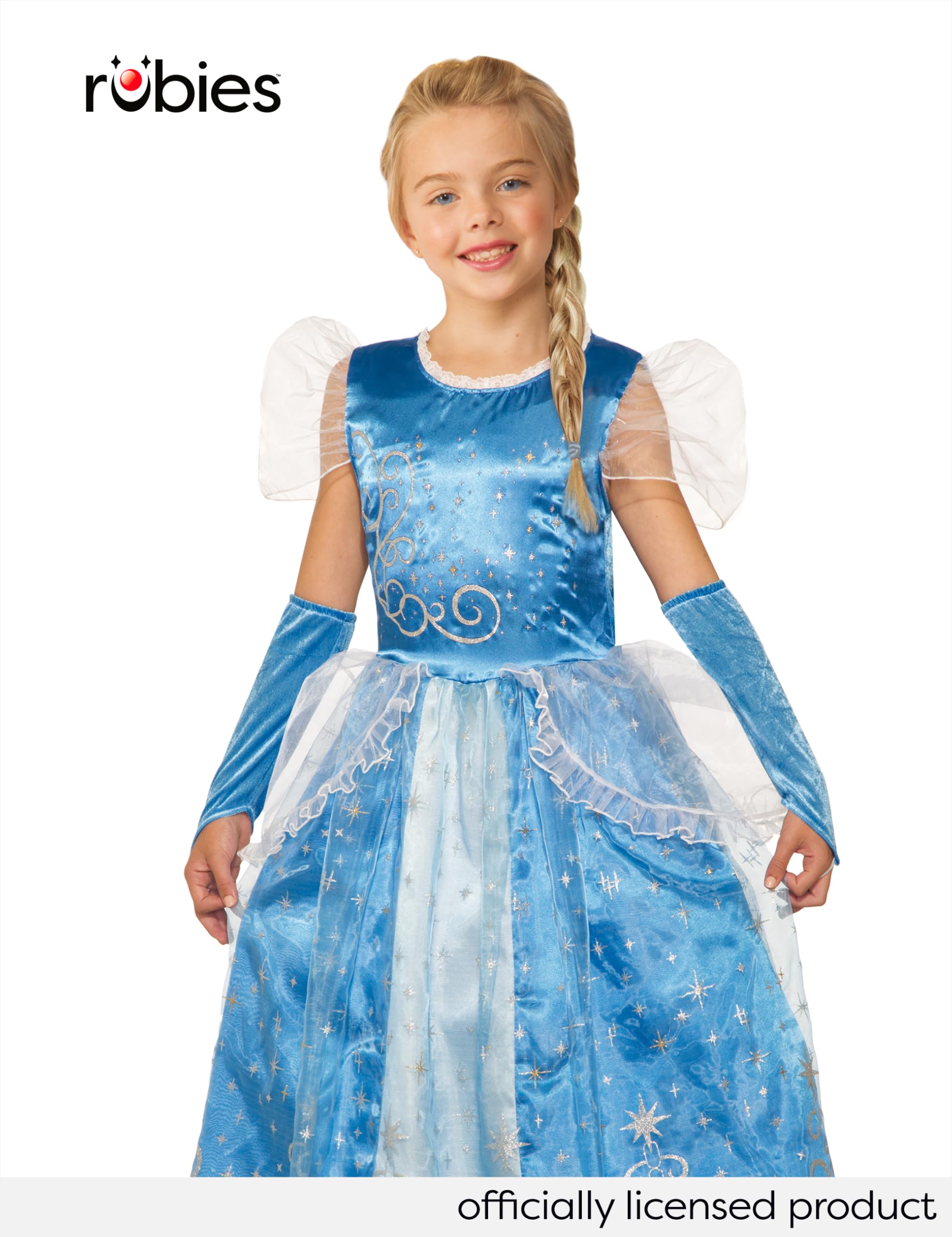 rubie-s-deluxe-prinzessinnenkost-m-m-dchen-5-6-j-blau-elsa image 2