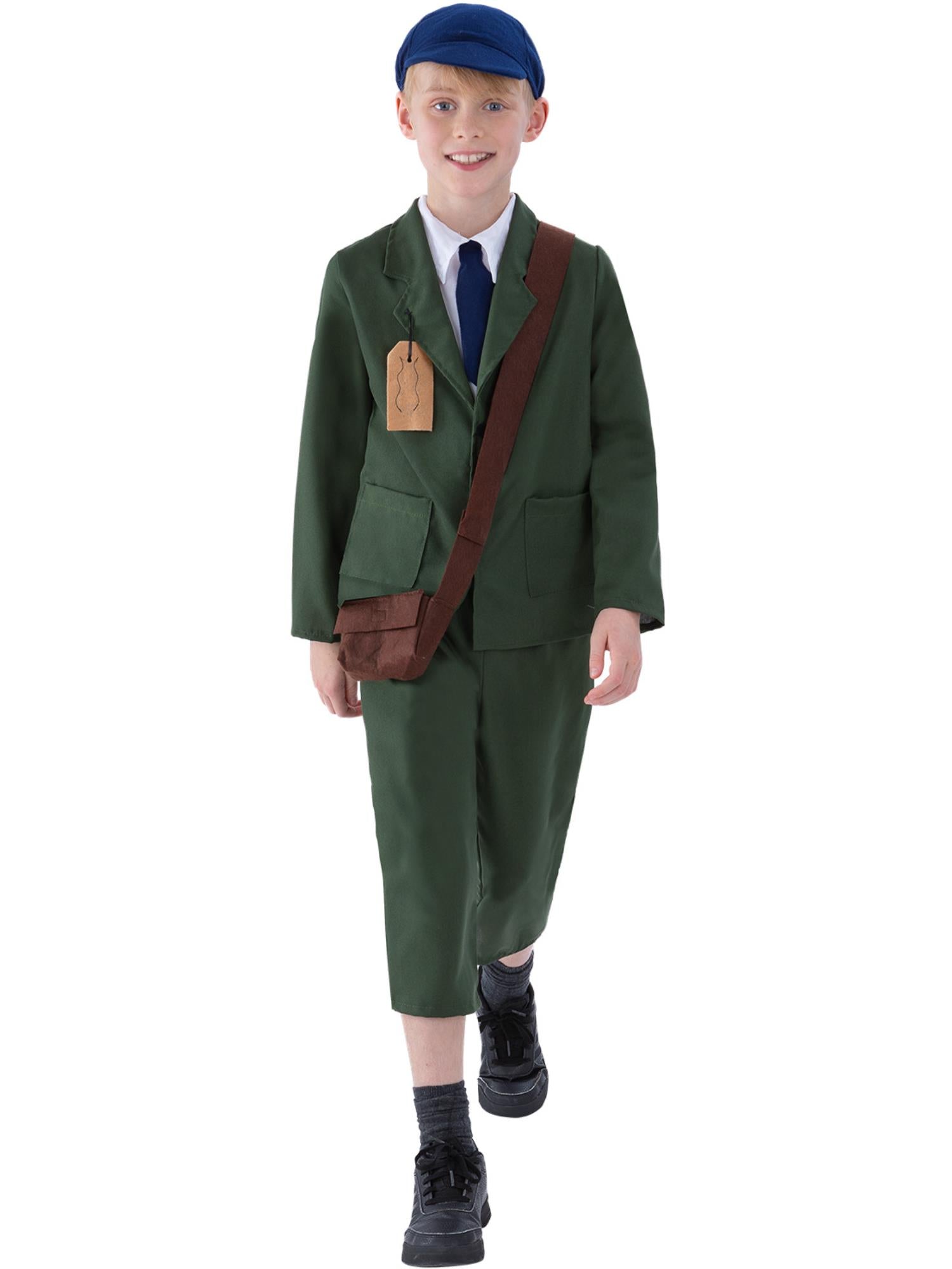 smiffys-fever-evacuee-boy-kinderkost-m-gr-n-4-teilig image 4