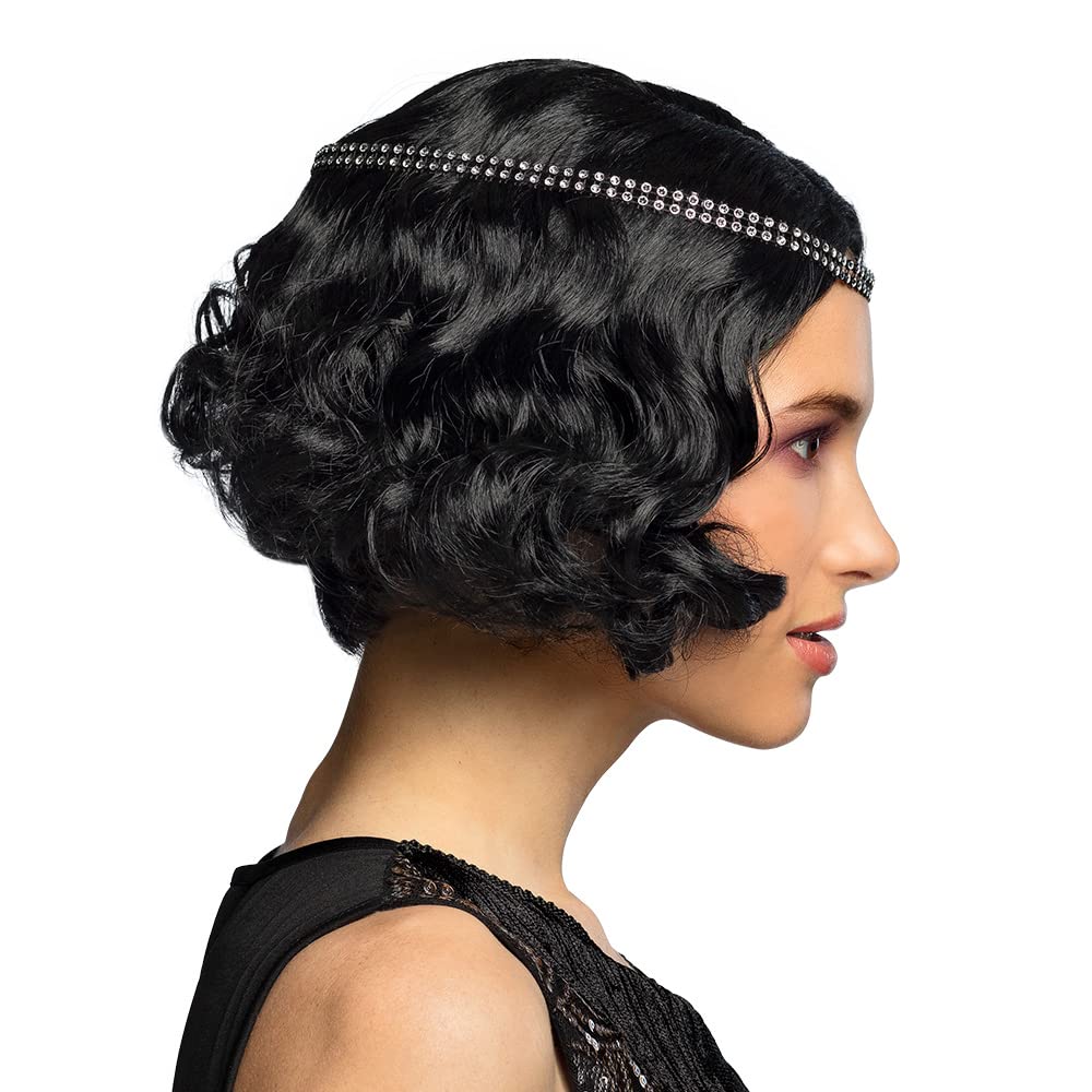 boland-wigs-per-cke-flapper-schwarz-kurz-glitzerband-damen image 4