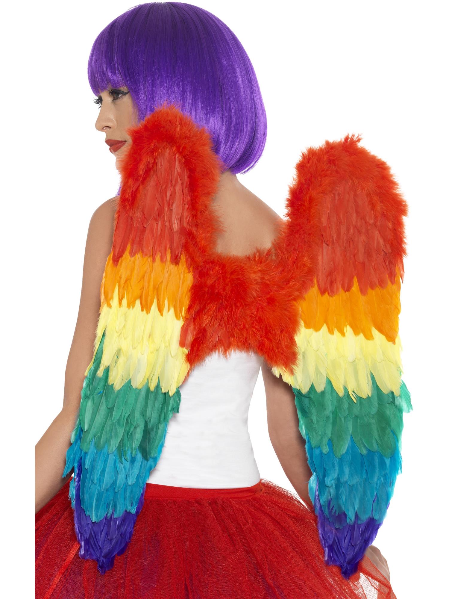 smiffys-fever-federfl-gel-regenbogen-60cm-bunt-damen-kost-m image 2