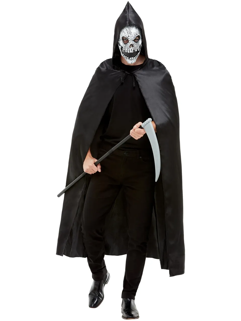 smiffys-fever-grim-reaper-kit-kost-mset-schwarz-3-teilig image 1