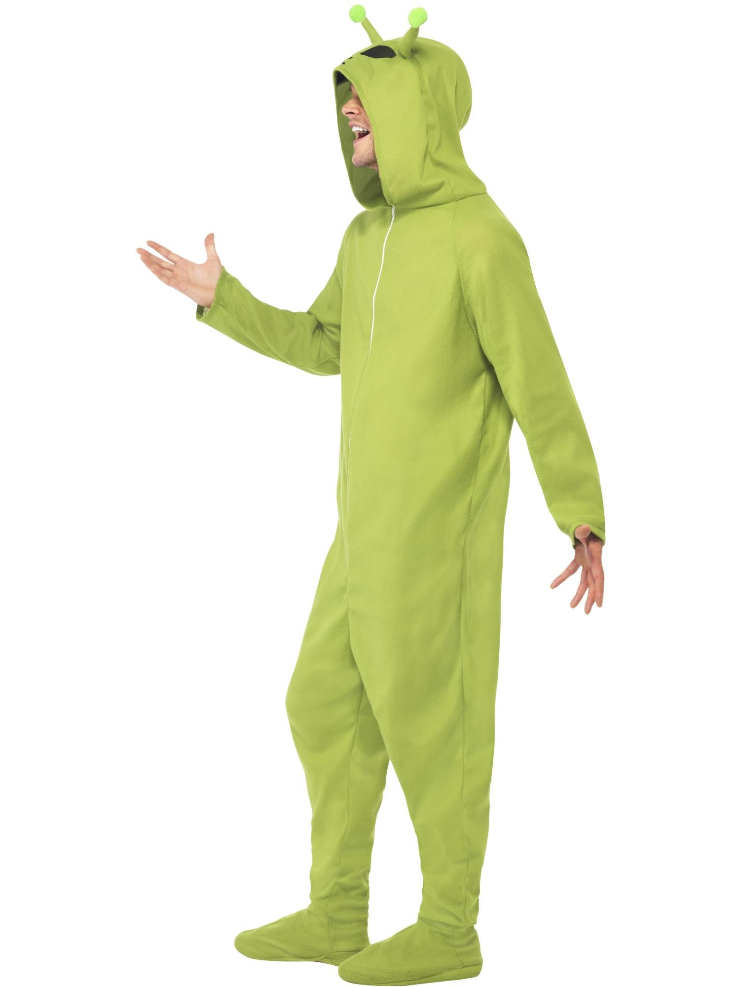 smiffys-fever-alien-kost-m-herren-gr-n-s-overall-mit-haube image 3