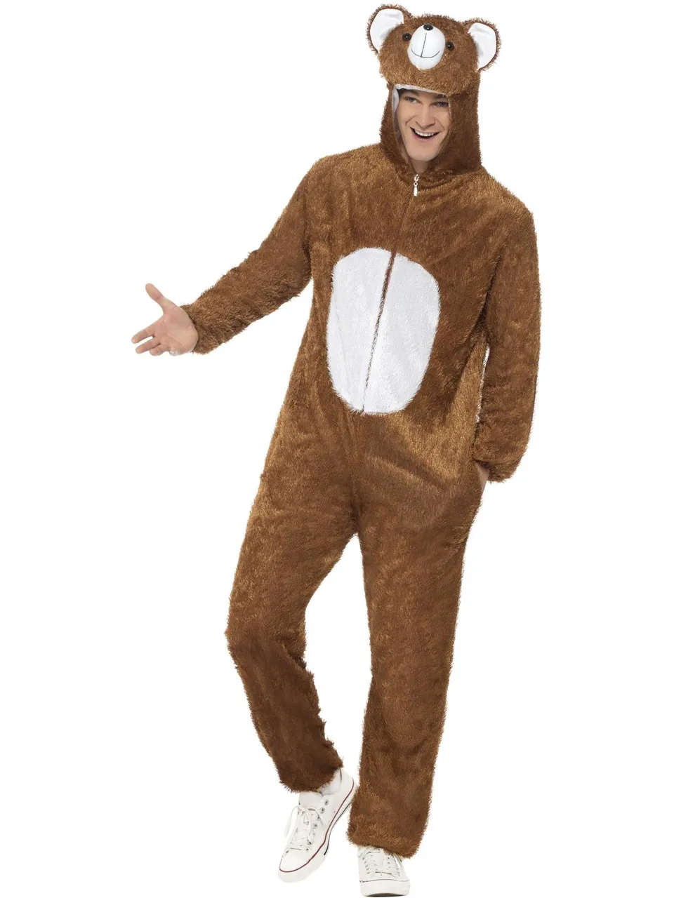 smiffys-fever-b-r-kost-m-braun-overall-m-l-mit-kapuze image 1