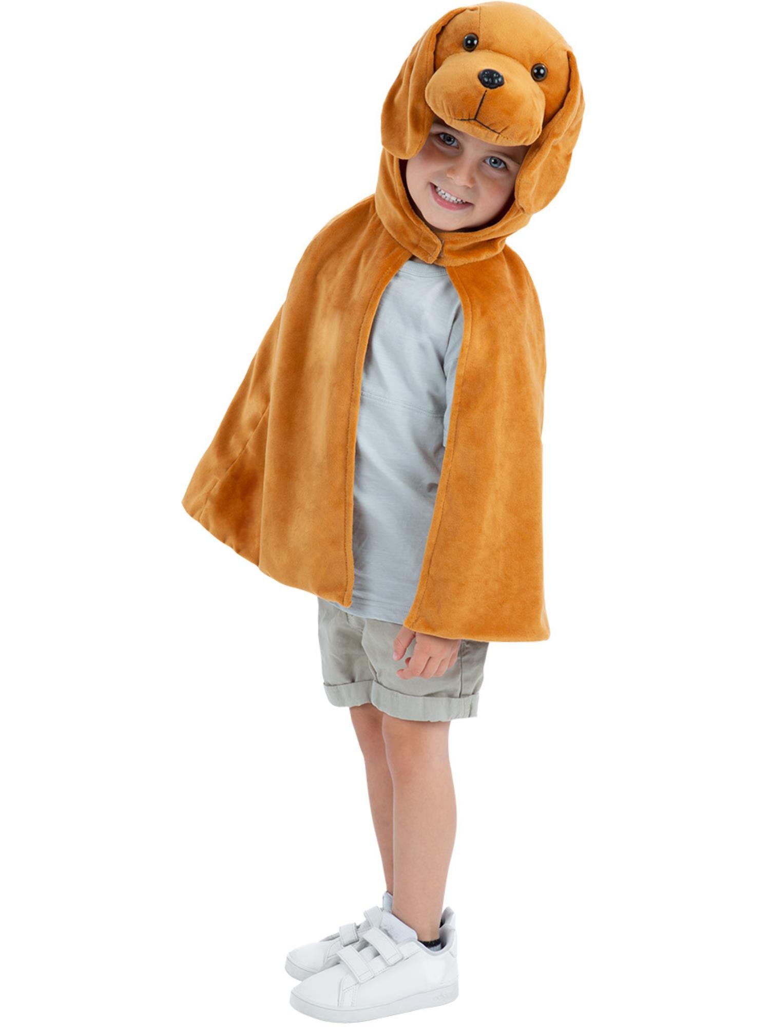 smiffys-fever-deluxe-puppy-pl-sch-cape-kinder-hund-braun-s-m image 2