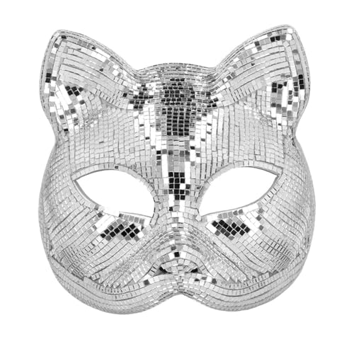 boland-masks-katzenmaske-disco-cat-silber-mosaik image 7