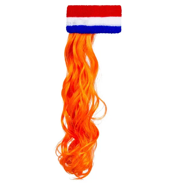 boland-61847-niederlande-stirnband-mit-orangen-haaren image 1