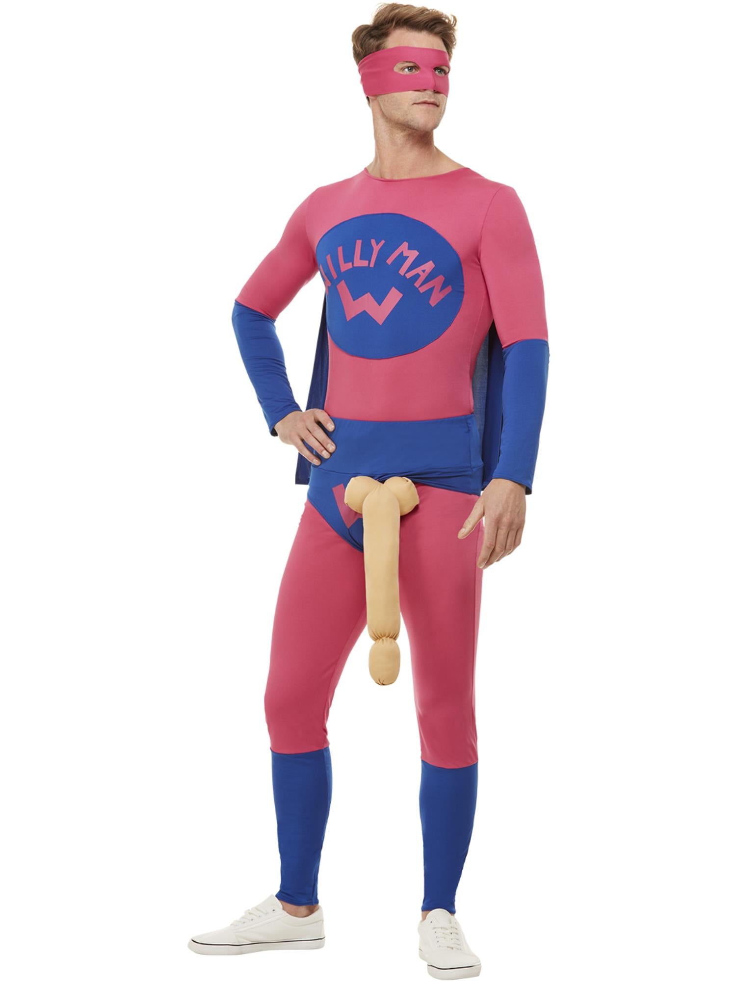 smiffys-fever-willyman-superhelden-kost-m-herren-pink-blau image 1