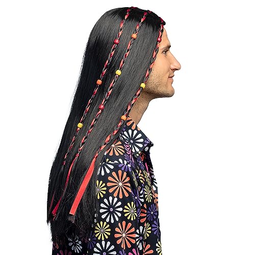 boland-wigs-flower-power-per-cke-schwarz-lang-erwachsene image 6