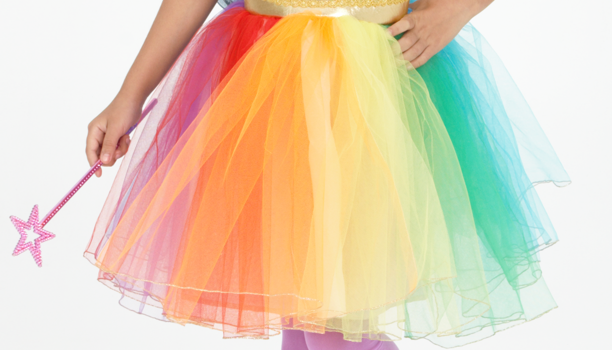 rubies-d-guisements-regenbogen-feenkleid-5-7-jahre-mit-fl-geln image 2
