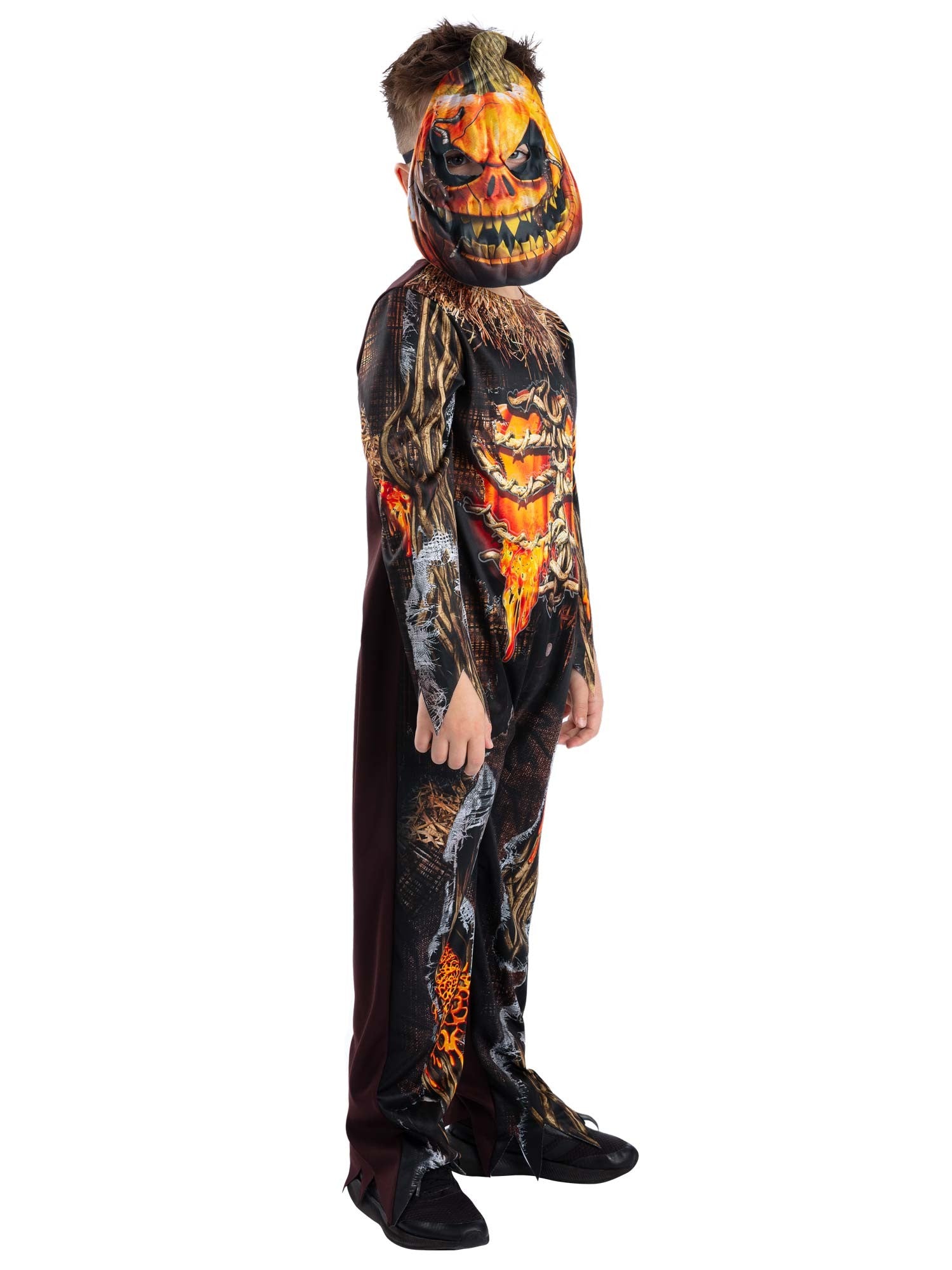 smiffys-fever-evil-pumpkin-kost-m-jungen-orange-mit-maske image 2