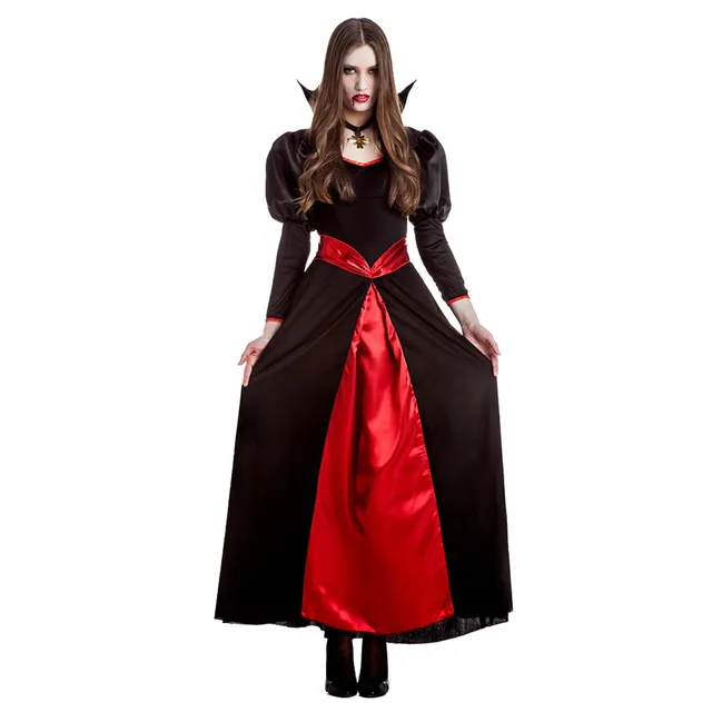 boland-halloween-vampir-diva-kost-m-damen-s-schwarz-rot image 1