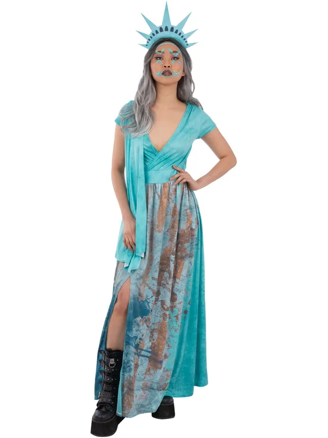 smiffys-fever-lady-liberty-kost-m-kleid-m-freiheitsstatue image 1