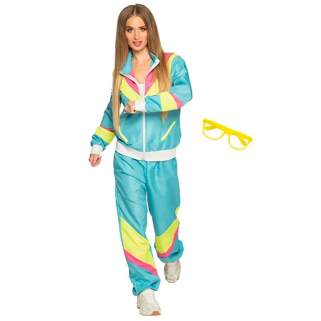 boland-retro-tracksuits-trainingsanzug-s-blau-gelb-brille image 1