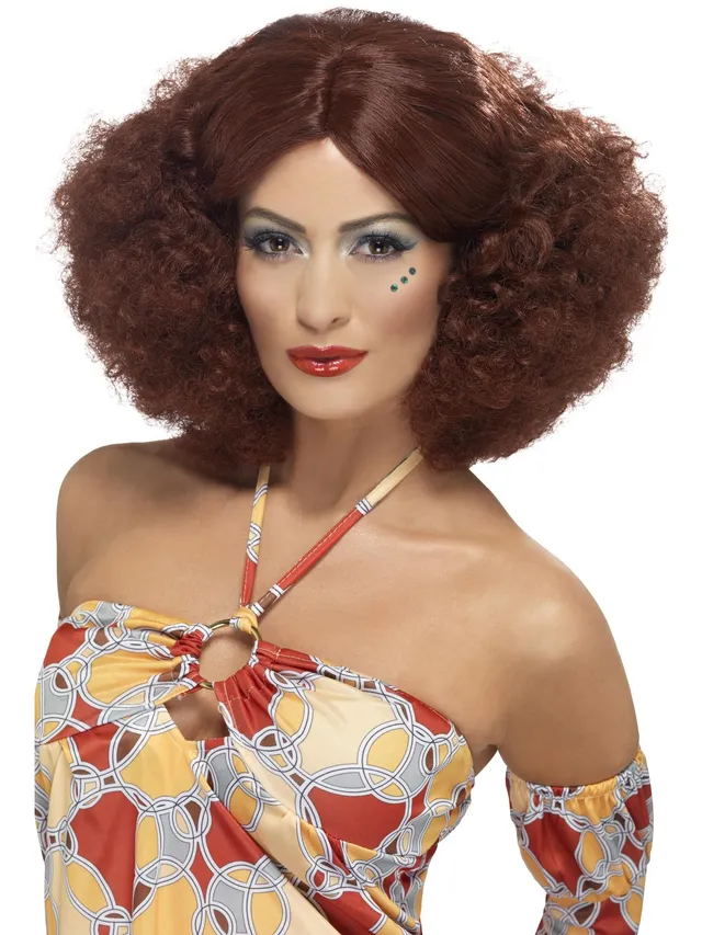 smiffys-fever-70s-afro-per-cke-auburn-braun-lockig image 1