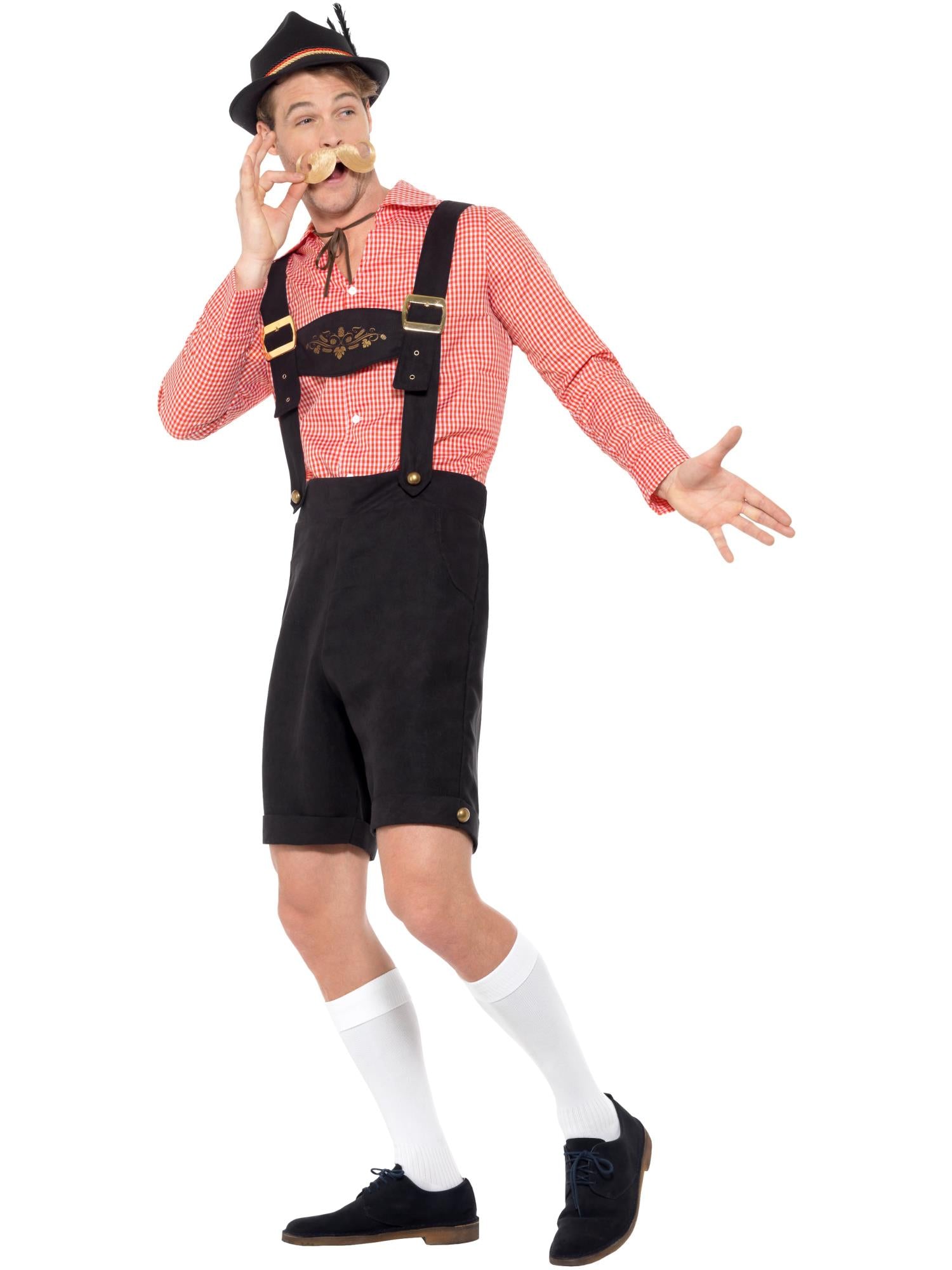 smiffys-fever-beer-festival-kost-m-rot-herren-lederhosen-hemd image 3