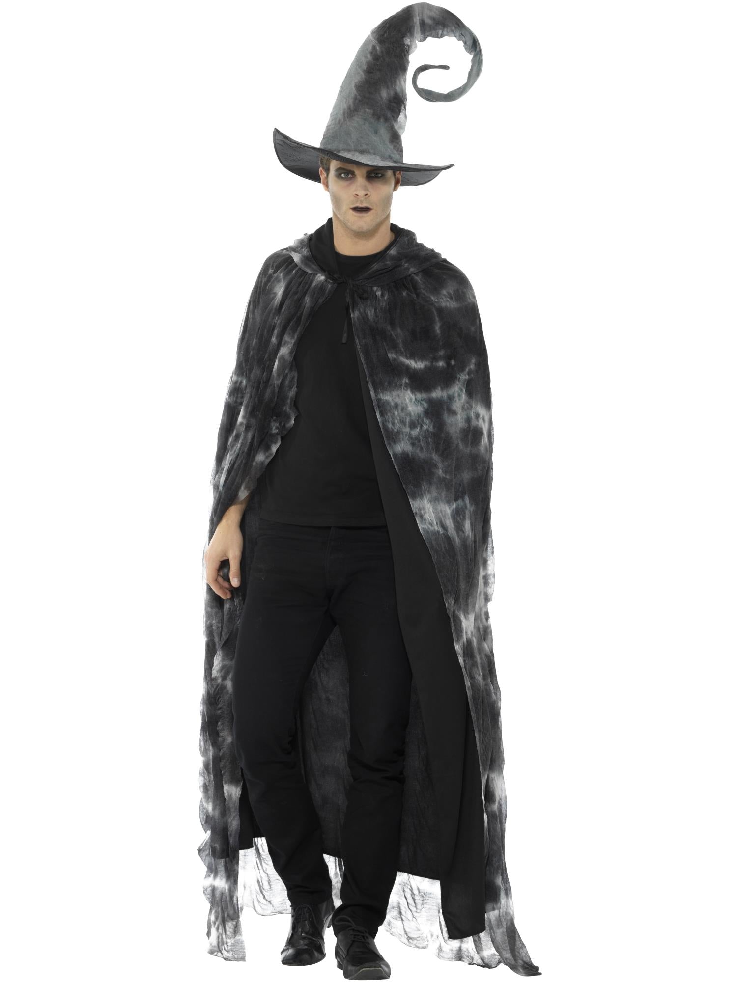 smiffys-fever-spellbound-decayed-cape-umhang-schwarz-grau image 5
