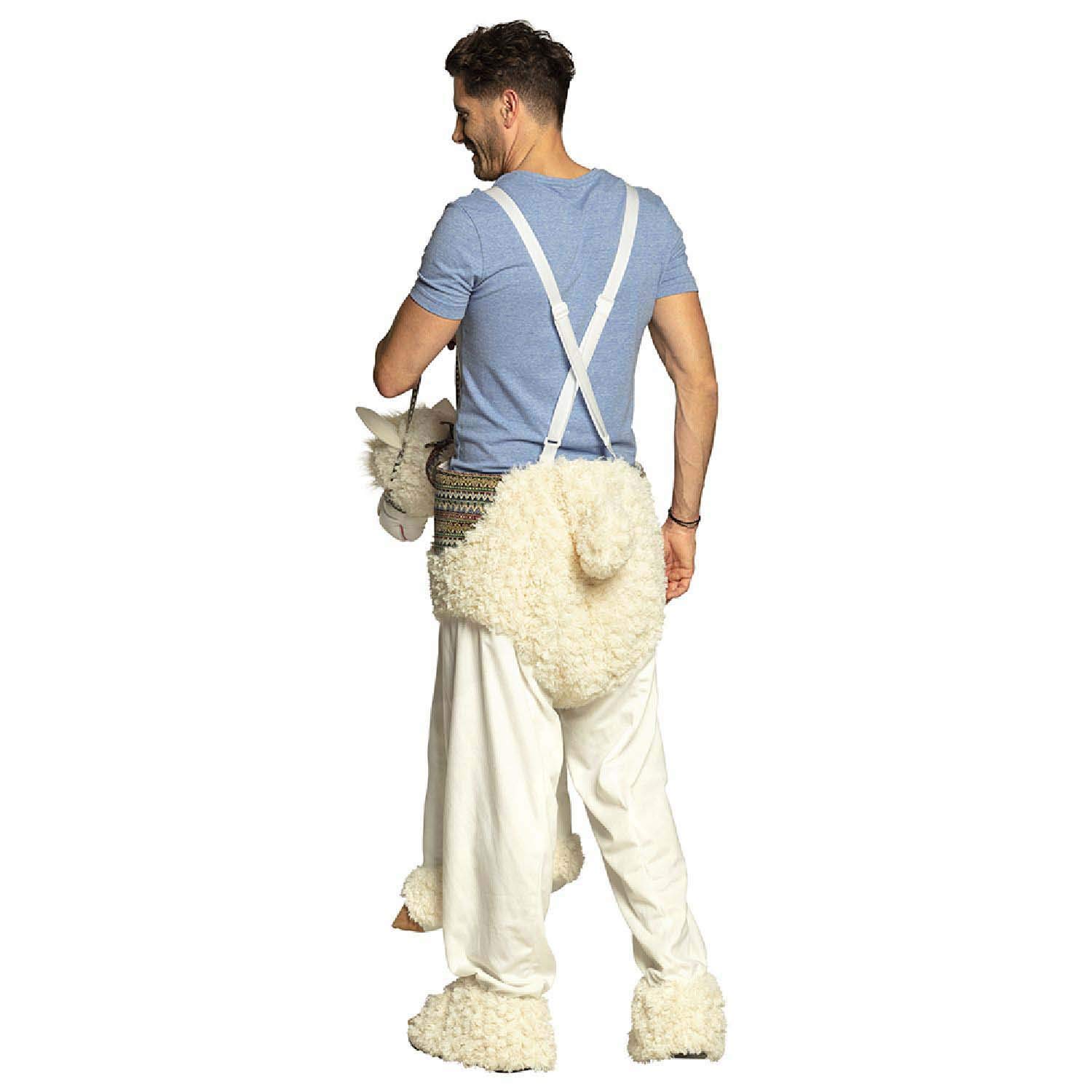 boland-lama-kost-m-erwachsene-lustig-pl-sch-huckepack image 4