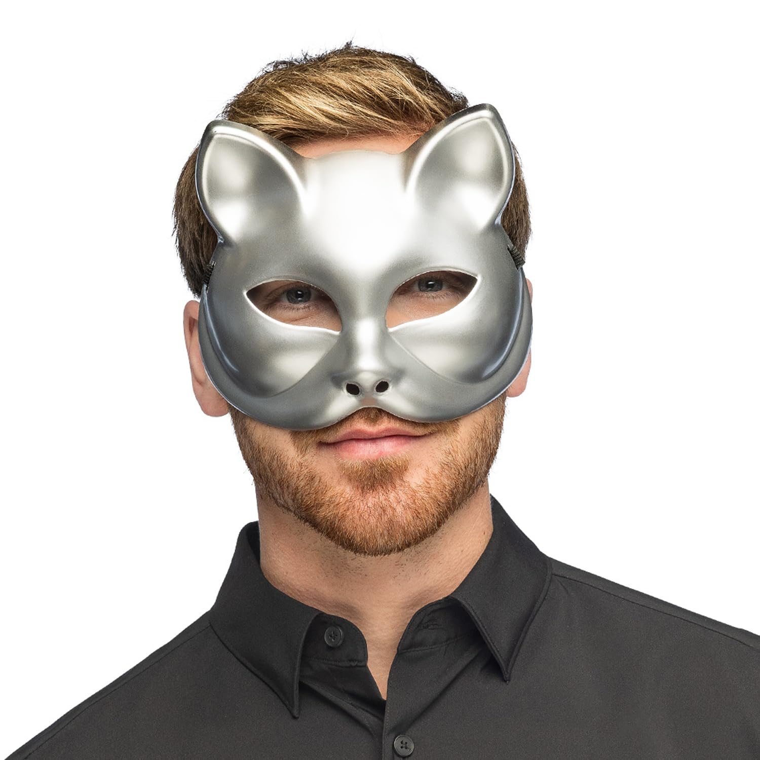 boland-kitty-katzenmaske-12er-set-gold-schwarz-silber-karneval image 3