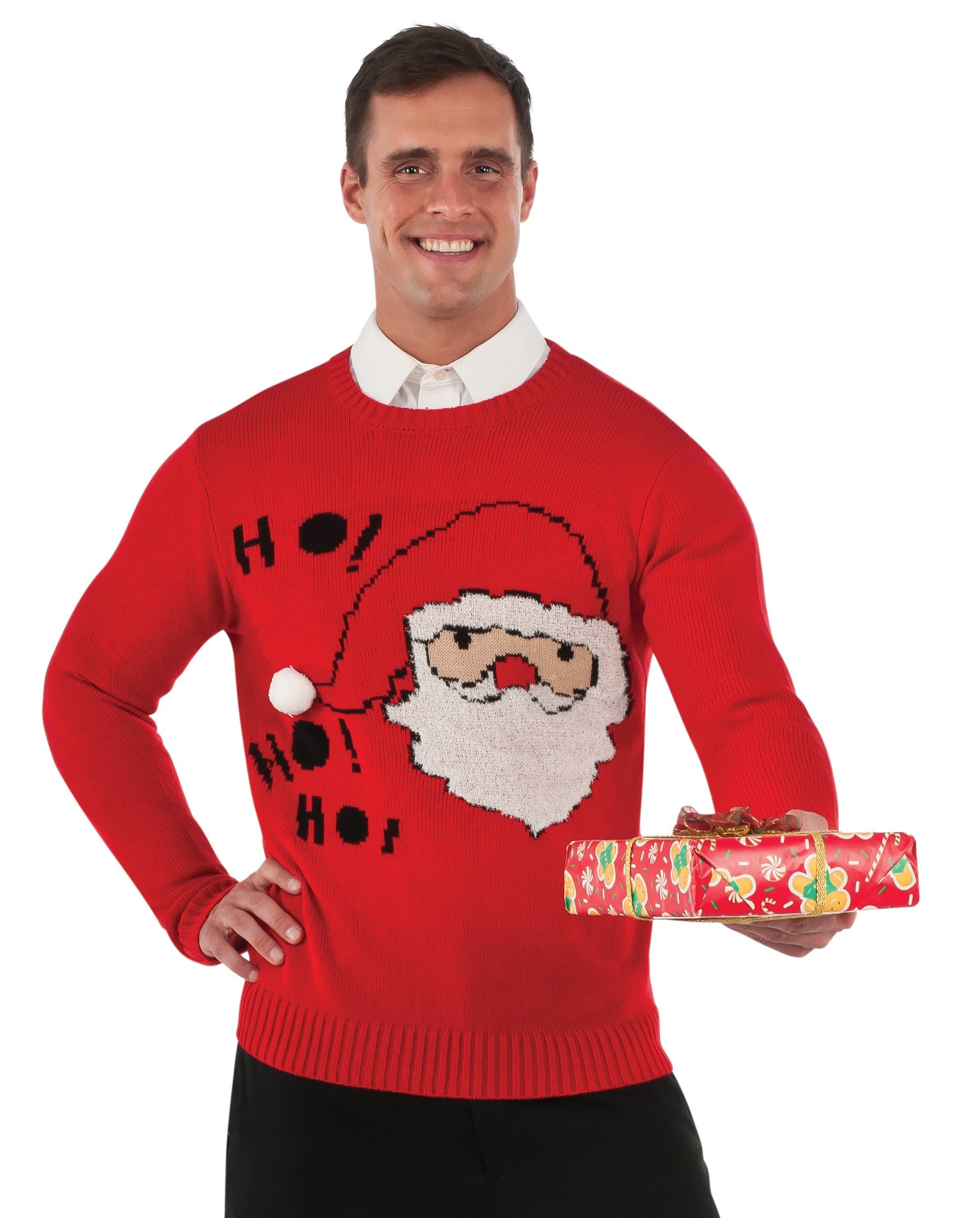 rubie-s-deluxe-ugly-christmas-sweater-ho-ho-ho-herren-s image 2