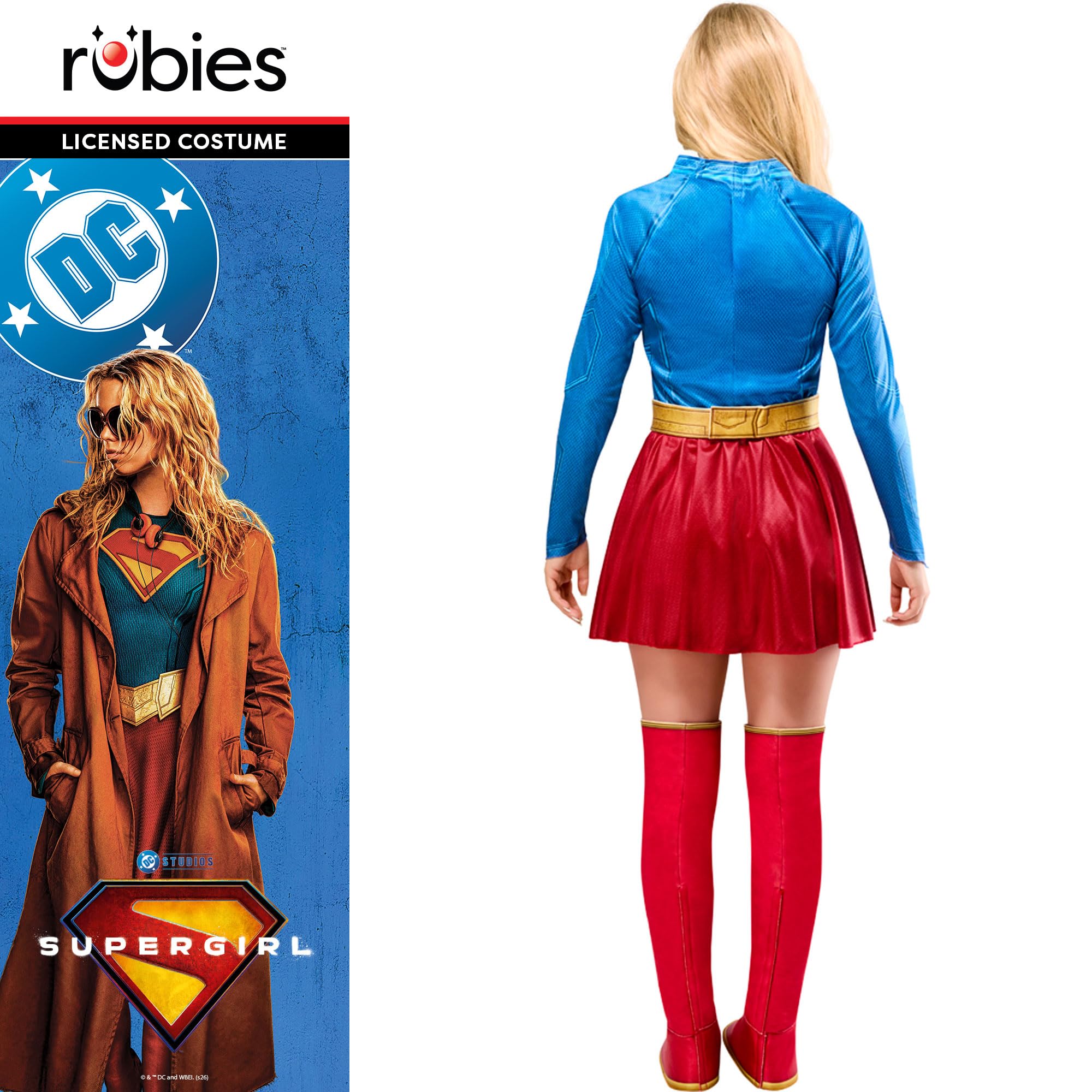 rubie-s-deluxe-supergirl-kost-m-damen-xl-kleid image 6