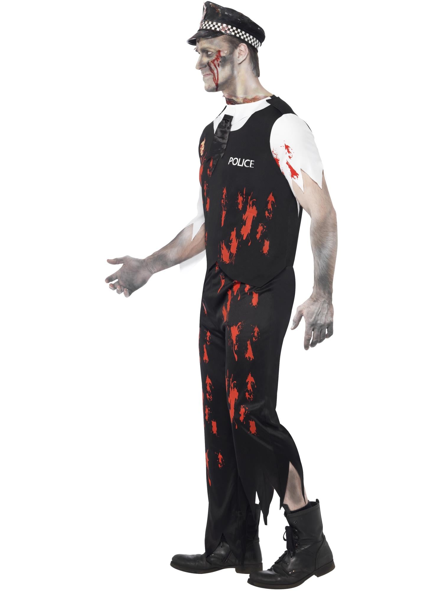 smiffys-fever-zombie-polizist-kost-m-herren-schwarz-m-l image 3
