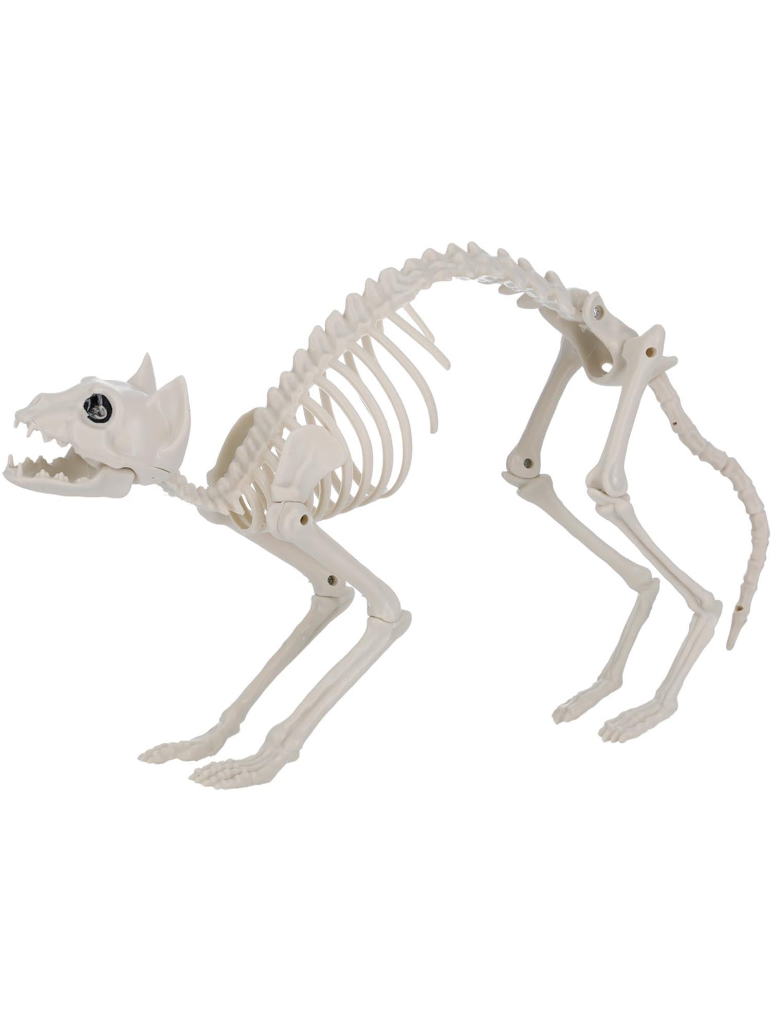 smiffys-fever-katzen-skelett-halloween-deko-figur-wei-60-cm image 4