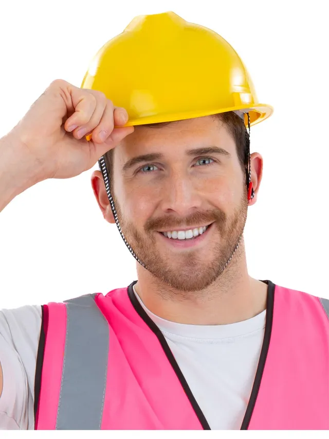 smiffys-fever-bauarbeiter-helm-gelb-verstellbar image 1