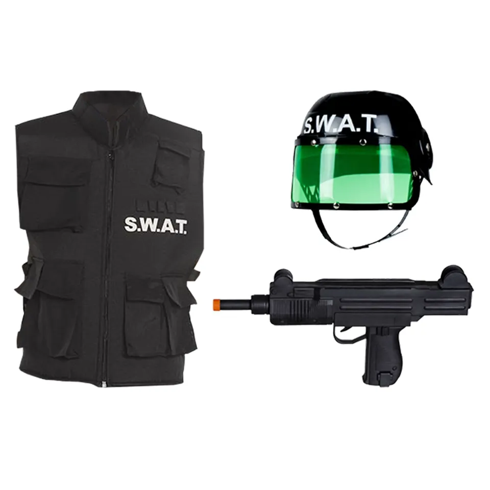 boland-swat-set-kinder-kost-m-schwarz-mit-helm image 1