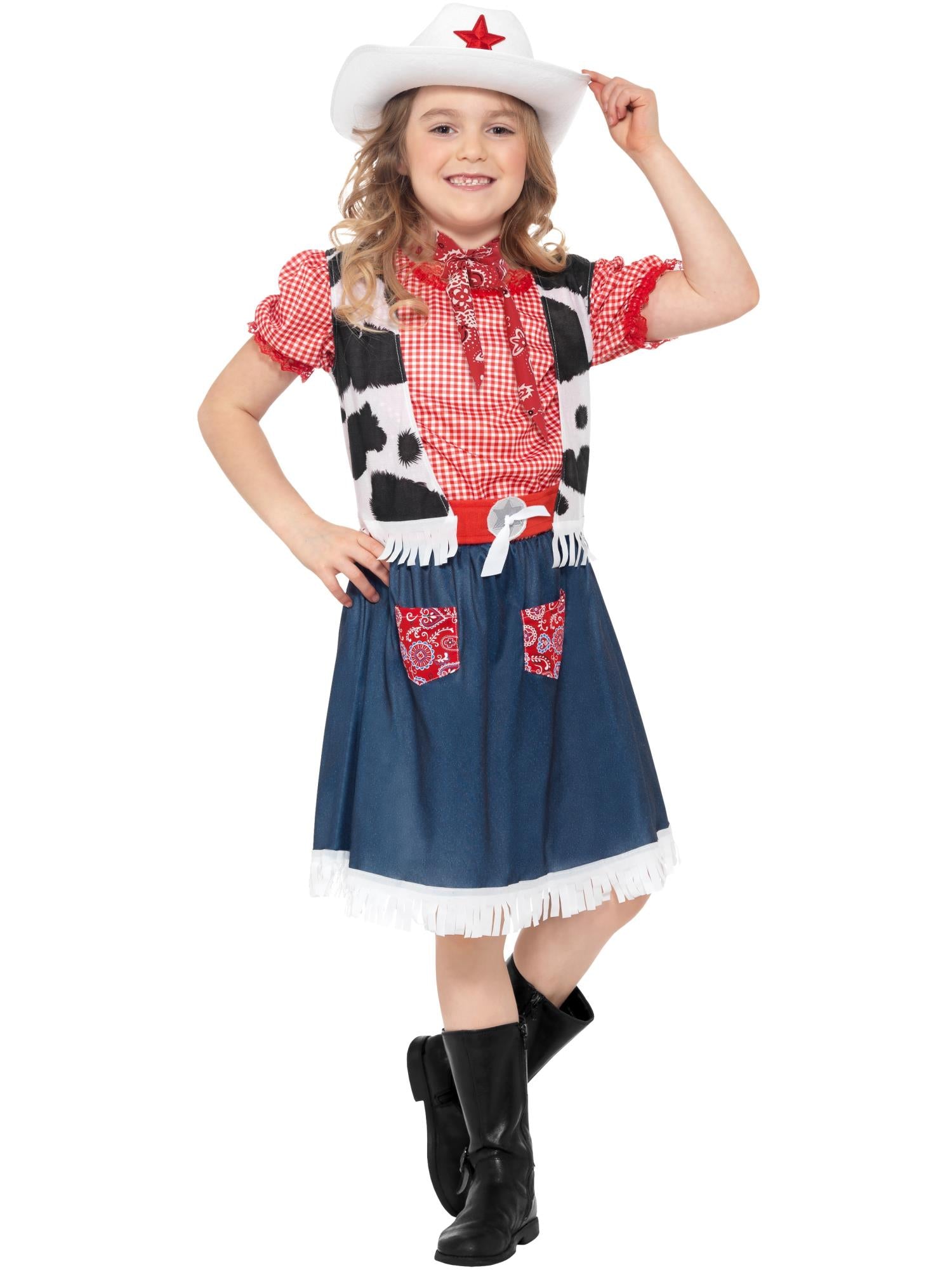 smiffys-fever-cowgirl-sweetie-kost-m-m-dchen-gr-m-mit-hut image 1