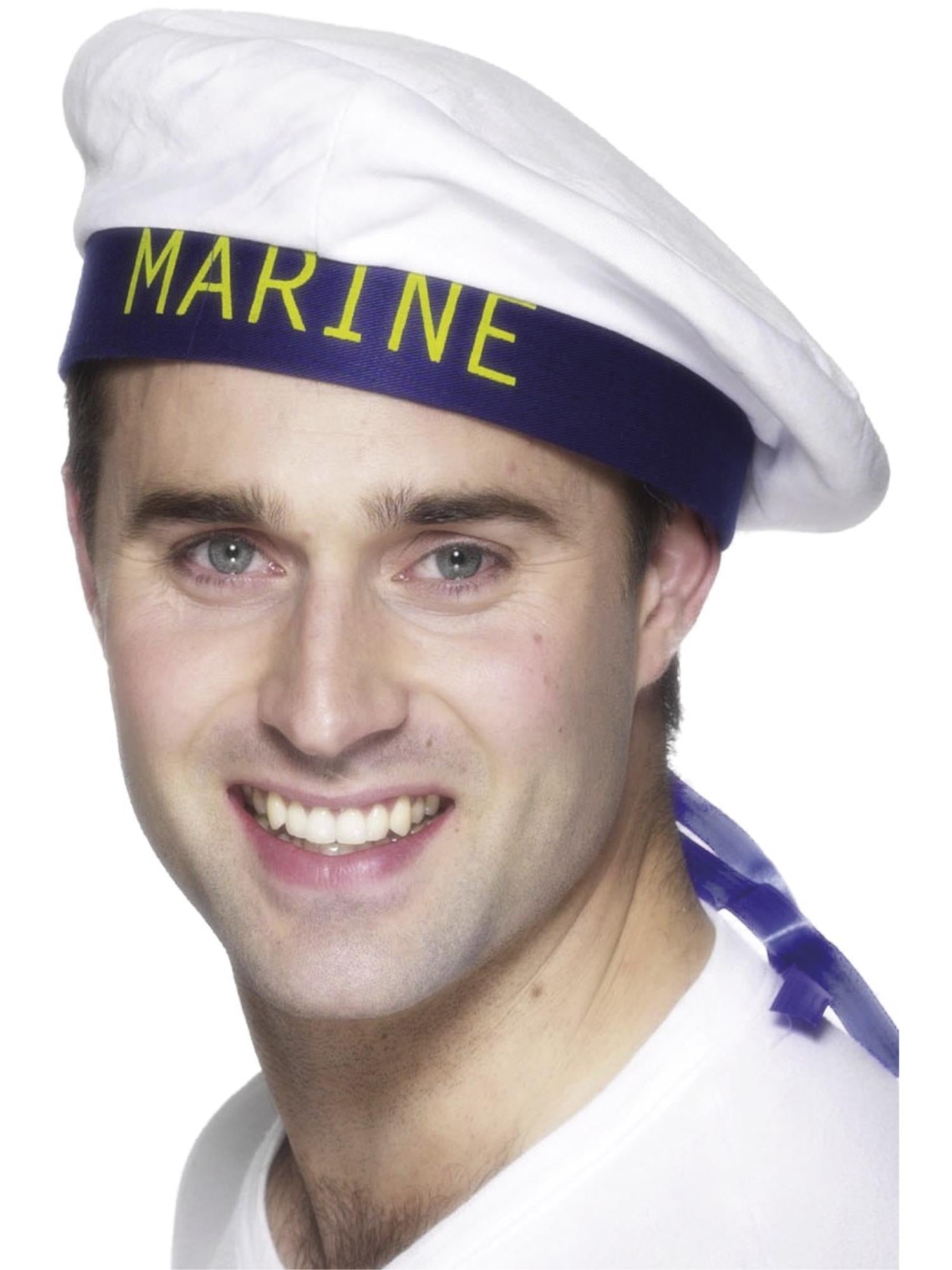 smiffys-fever-marine-matrosenm-tze-kost-mhut-wei-marine-schriftzug image 1