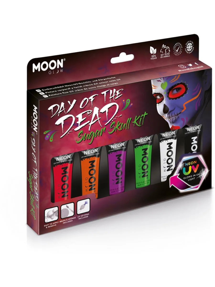 smiffys-makeup-fx-moon-glow-neon-uv-schminke-sugar-skull-set image 1
