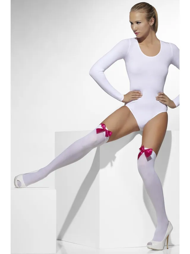 smiffys-fever-hold-ups-wei-fuchsia-schleife-blickdicht image 1