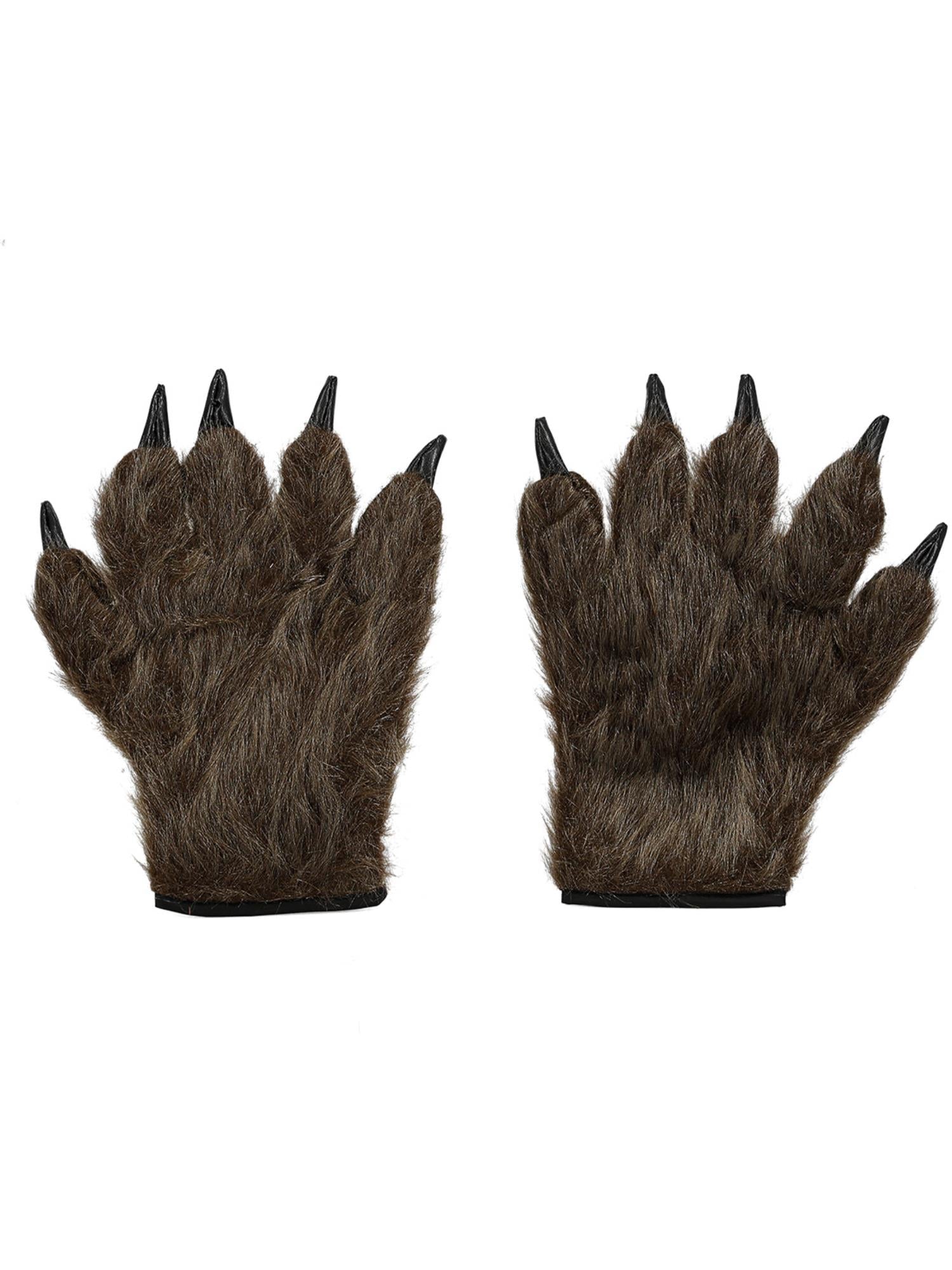 smiffys-fever-hairy-monster-hands-handschuhe-braun-werwolf image 3