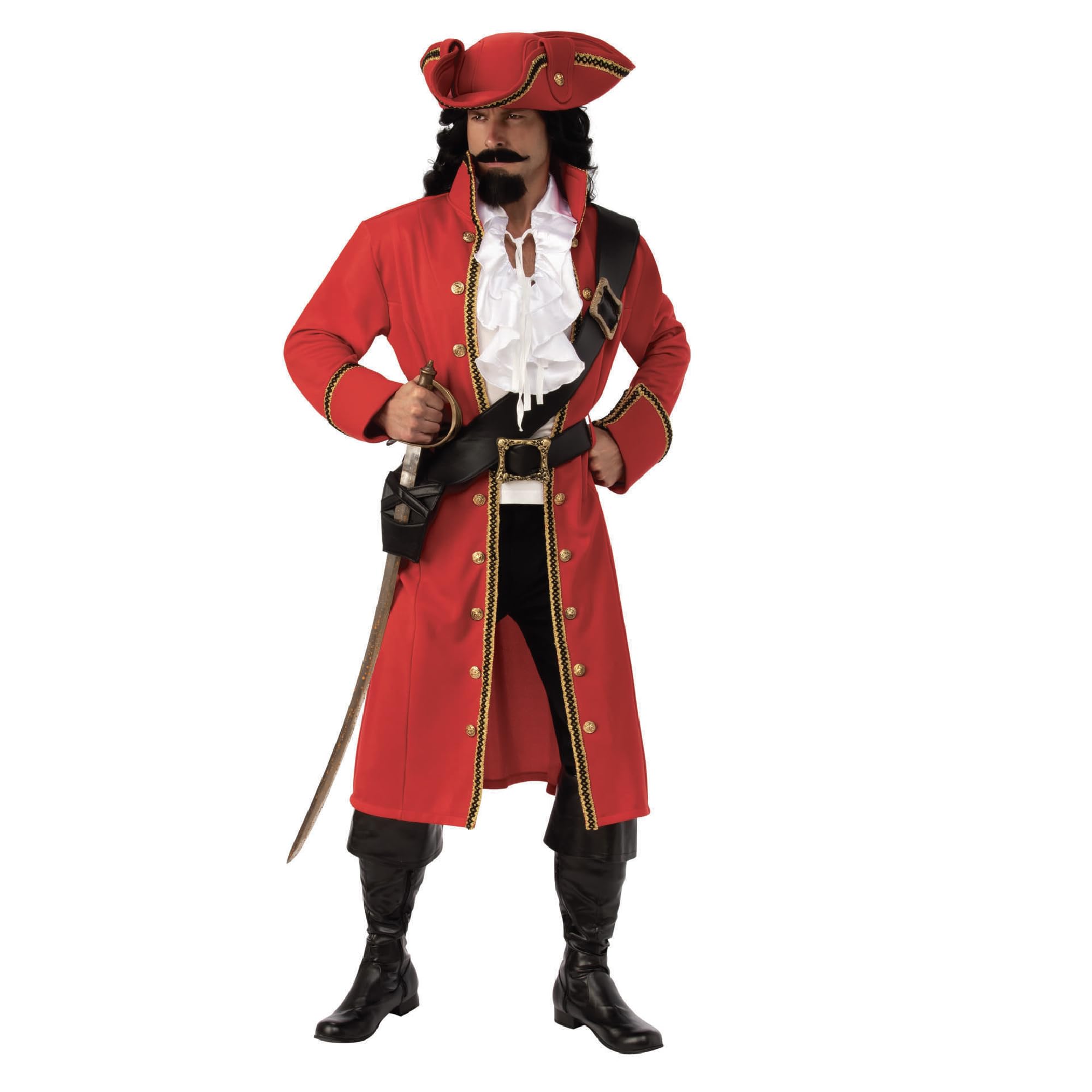 rubie-s-opus-collection-piratenkapit-n-kost-m-herren-rot image 1