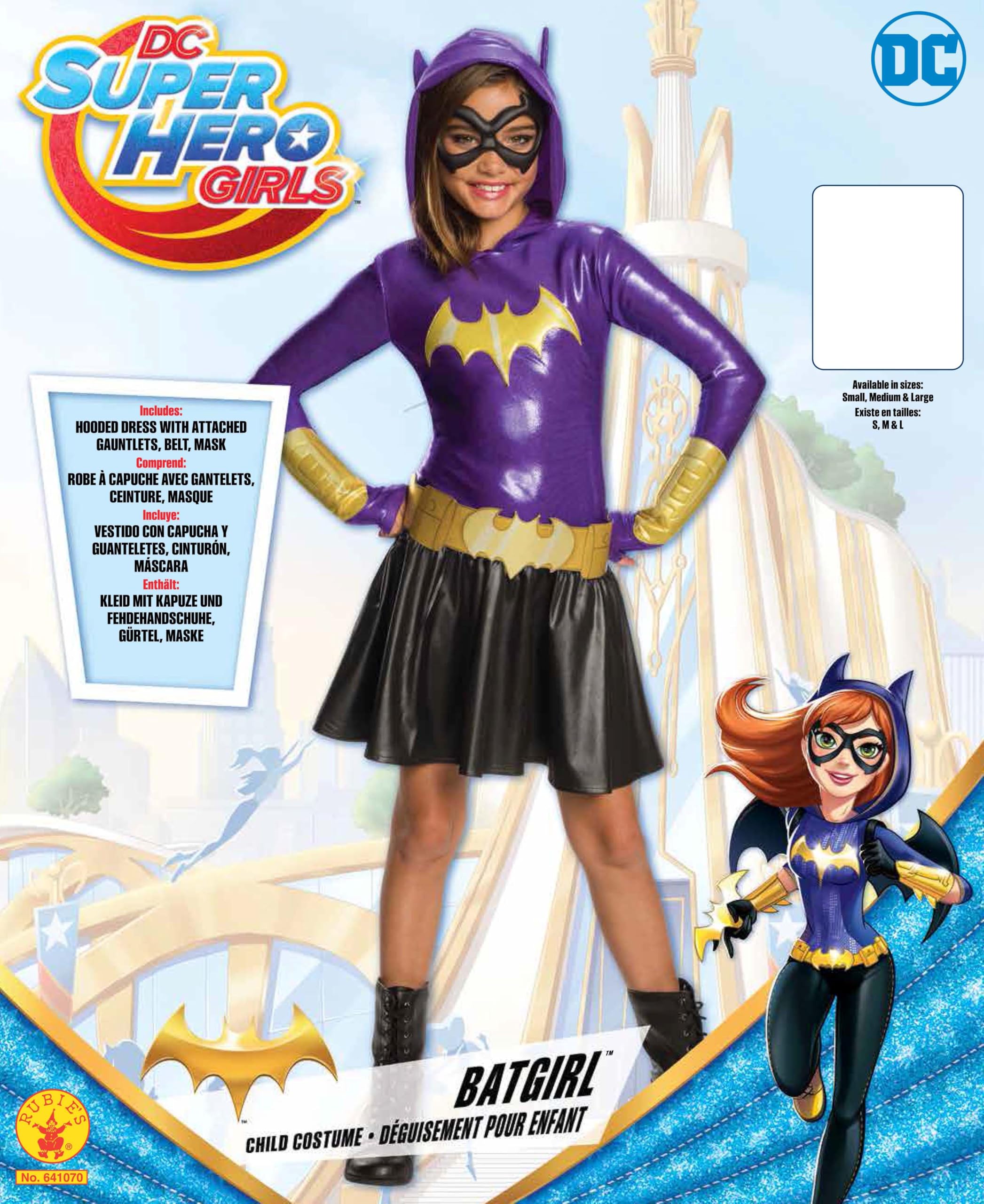rubie-s-deluxe-batgirl-hoodie-kleid-m-dchen-kost-m-gr-e-m-kapuze image 5