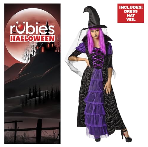 rubie-s-deluxe-b-se-hexe-damenkost-m-kleid-mit-hut image 7