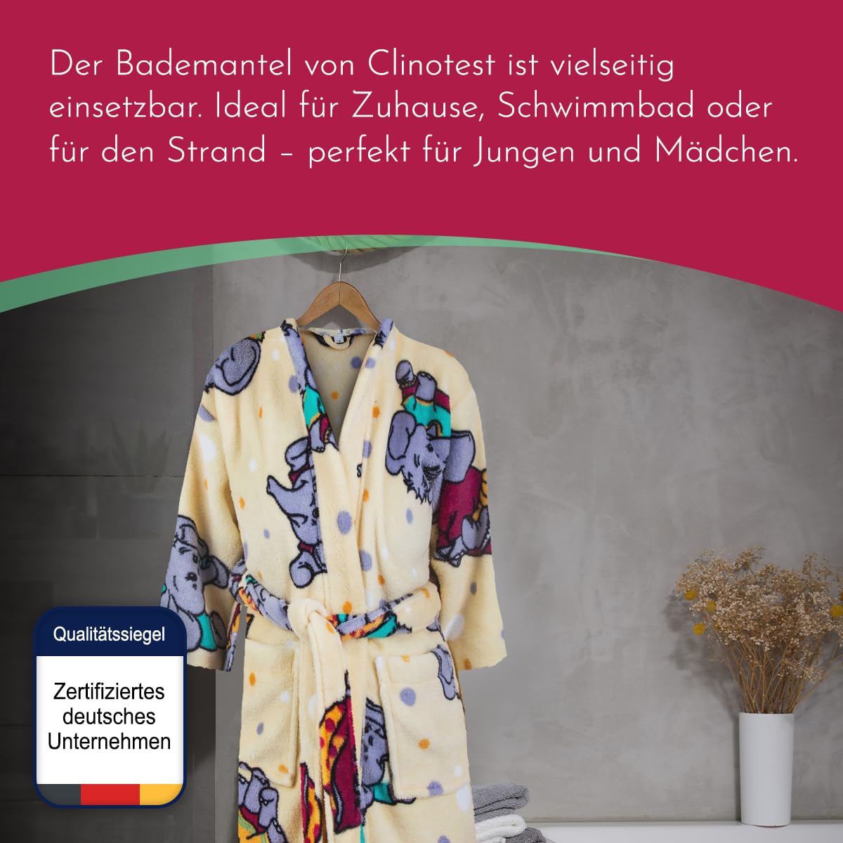 clinotest-nachwuchs-kinderbademantel-fleece-elefant-gr-140 image 5