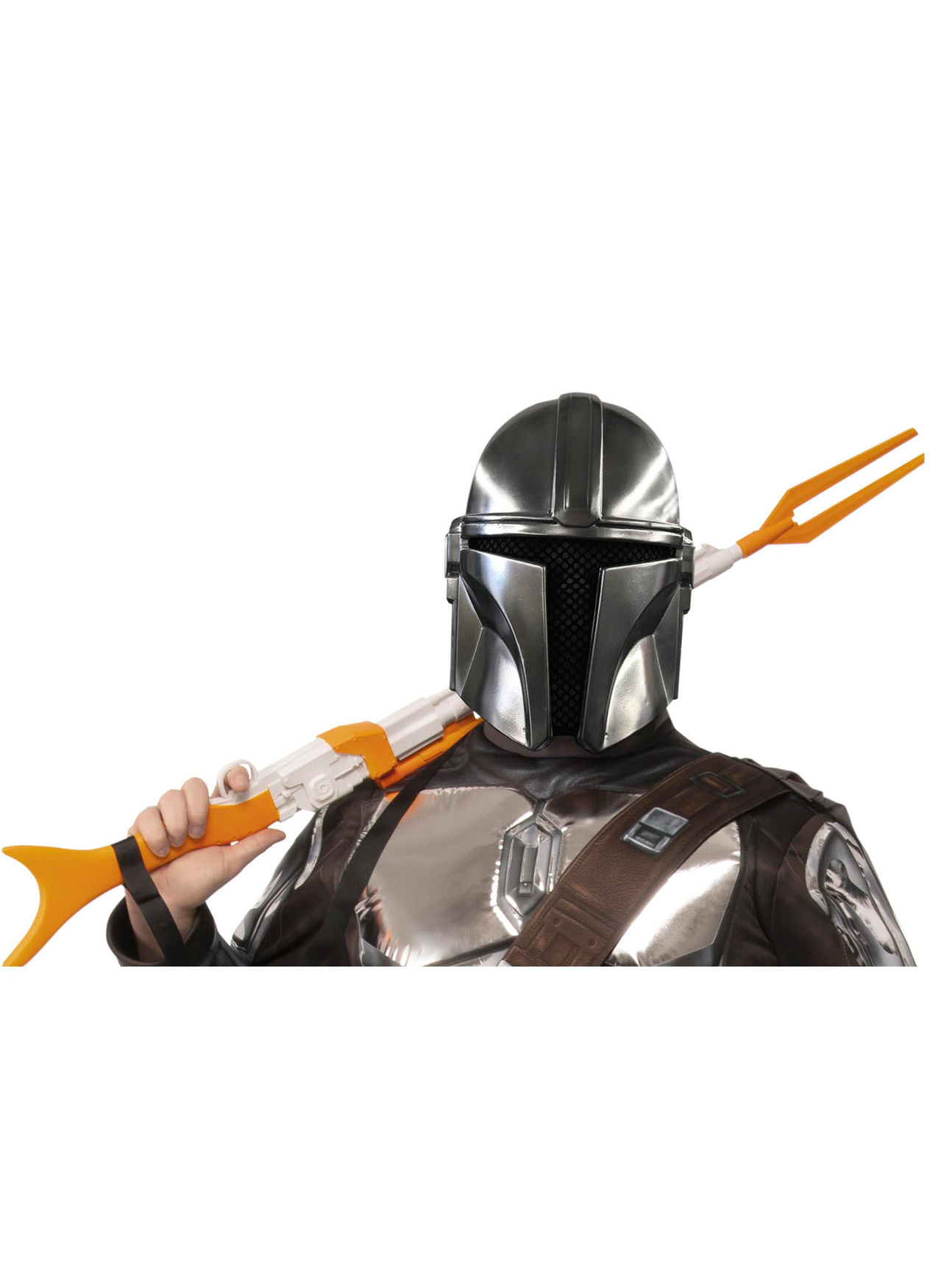 rubies-masques-mandalorian-maske-grau-pvc-erwachsene image 1