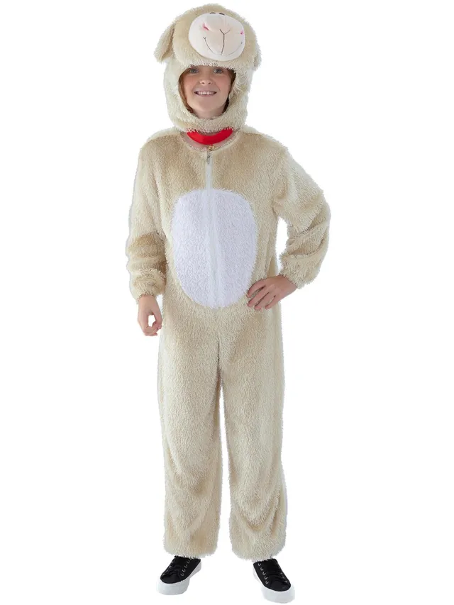 smiffys-fever-lamm-kost-m-creme-m-7-9-jahre-jumpsuit image 1