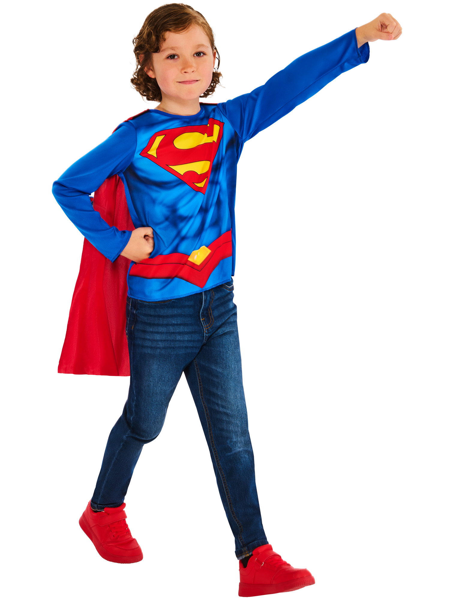 rubies-superman-kost-m-set-blau-rot-cape-5-8-jahre-top-classic image 6