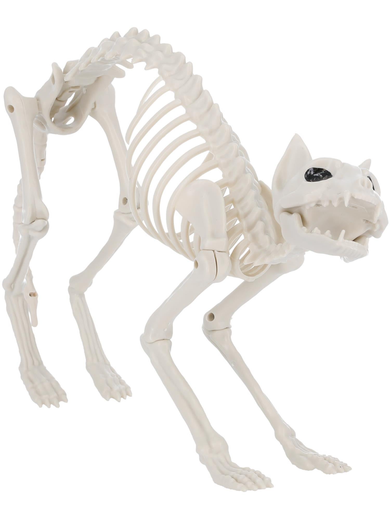 smiffys-fever-katzen-skelett-halloween-deko-figur-wei-60-cm image 3