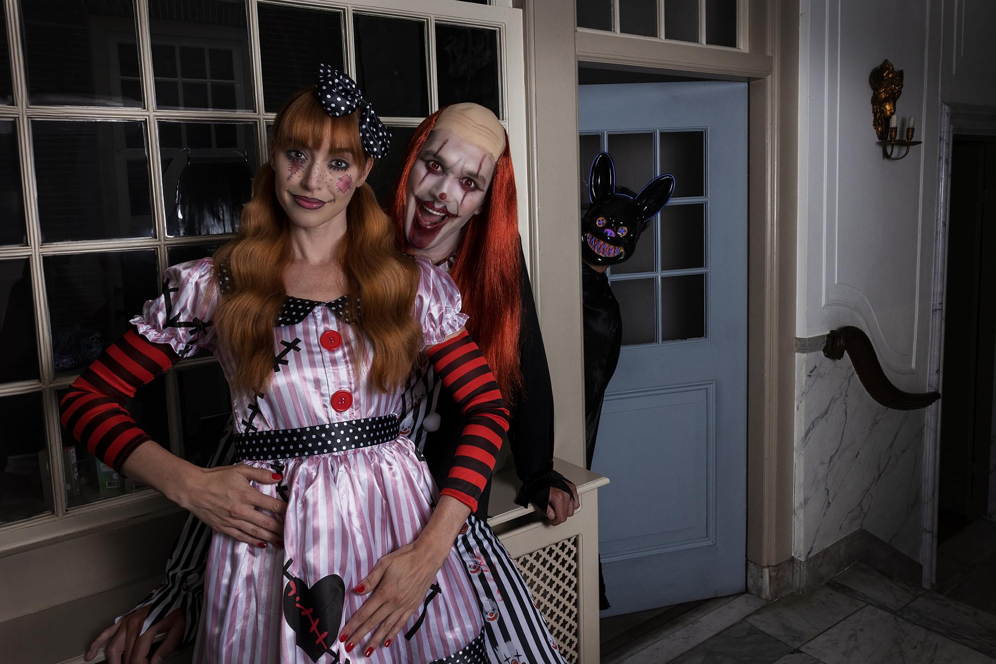 boland-led-maske-schwarzes-kaninchen-horrormaske-mit-licht image 6