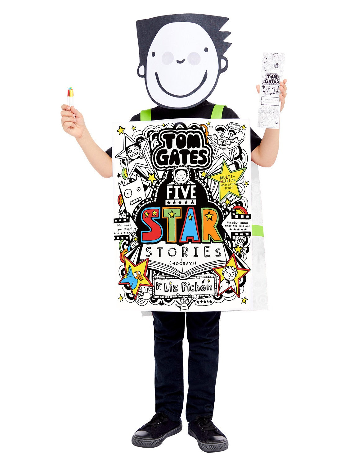 smiffys-tom-gates-kost-m-kinder-tabard-zum-ausmalen image 1